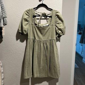 Talulah Green Denim Dress - S